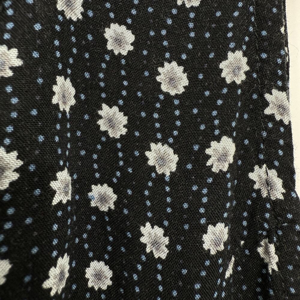 Vintage Caroline Wells 2 Piece Maxi Dress Cardigan size 14 black Floral 90's Y2K - Picture 8 of 15